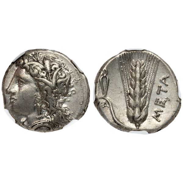 Lucania. Metapontion. Silver Stater, ca. 325-280 BC.