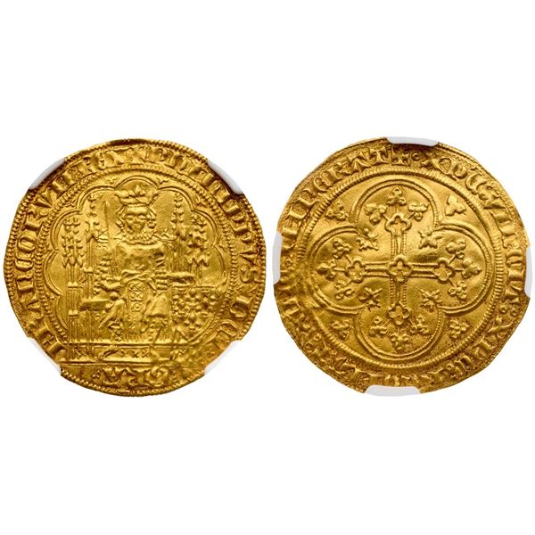 Philippe VI de Valois (1328-1350). Gold Écu d’or à la chaise (4.49 g).