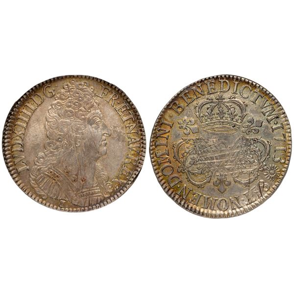Louis XIV (1643-1715). Silver Ecu, 1713,