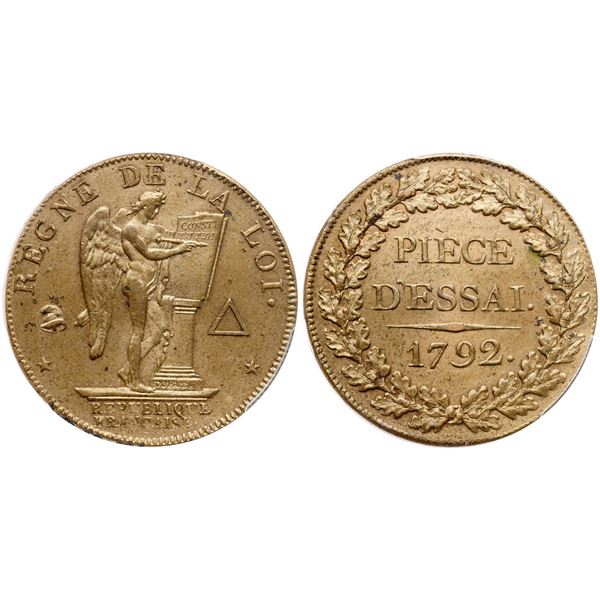 National Convention. Essai Sol, 1792.