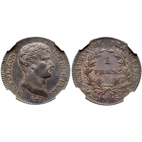 Napoleon I (1804-1814). Silver Franc, An 13 A.