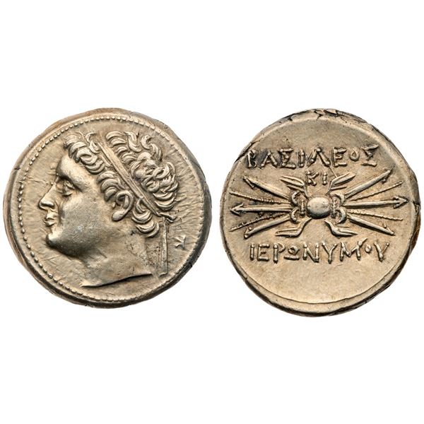 Sicily. Syracuse. Hieronymos (215-214 BC). Silver 10 Litrai (8.49 g).
