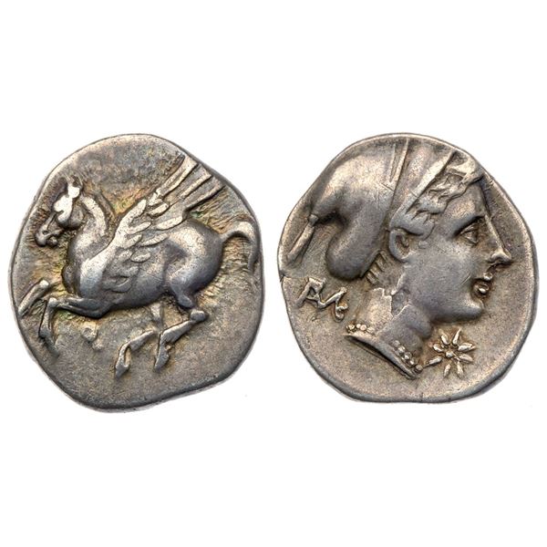Corinthia. Corinth. Silver Drachm (2.33 g), ca. 350-300 BC.