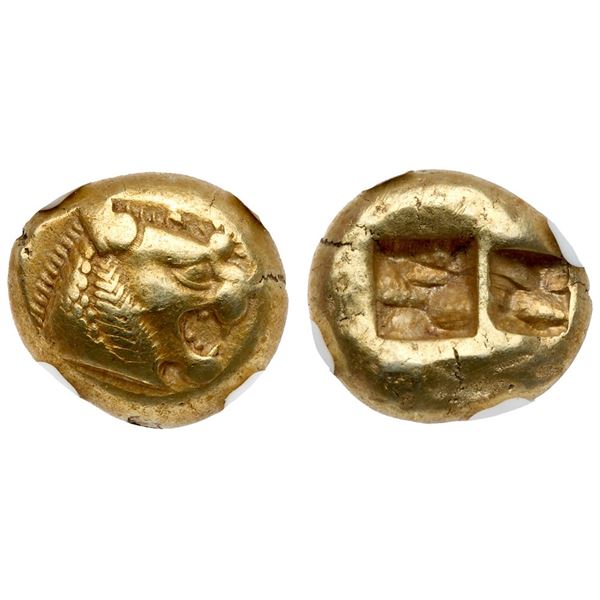 Kings of Lydia. Time of Alyattes-Kroisos. Electrum Trite - Third Stater (4.74 g), ca. 620/10-550/39 