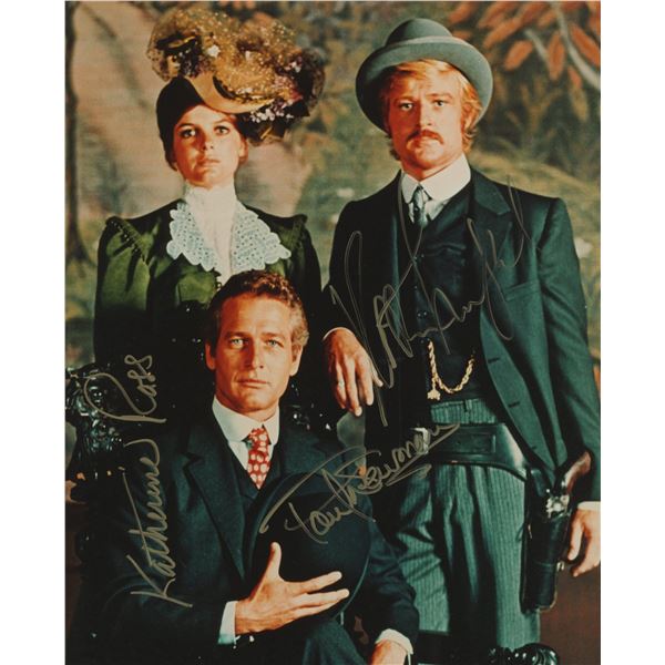 Katherine Ross, Paul Newman, and Robert Redford signed "Butch Cassidy and the Sundance Kid" signed m