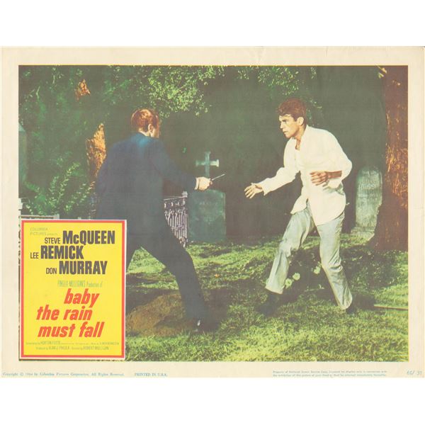 Baby the Rain Must Fall 1964 original vintage lobby card