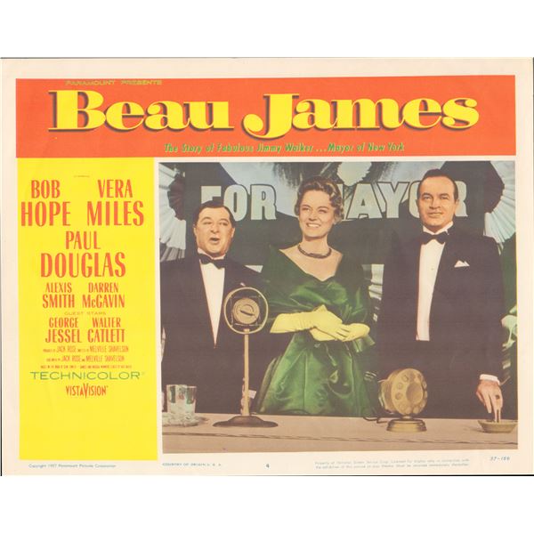 Beau James  1957 original vintage lobby card