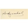 Image 1 : Andy Warhol original signature