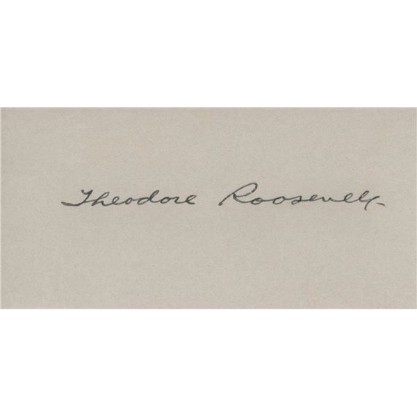 Theodore Roosevelt signature cut. GFA Authenticated
