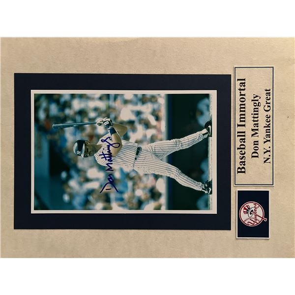 Don Mattingly signed photo
