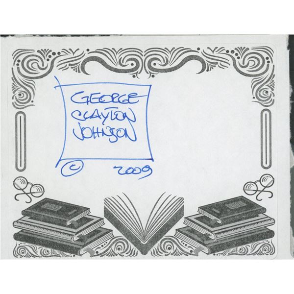George Clayton Johnson signed bookplate