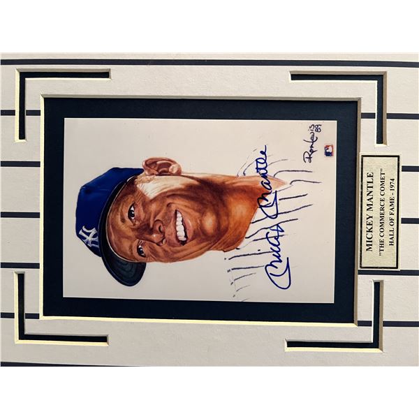 NY Yankees Mickey Mantle signed photo