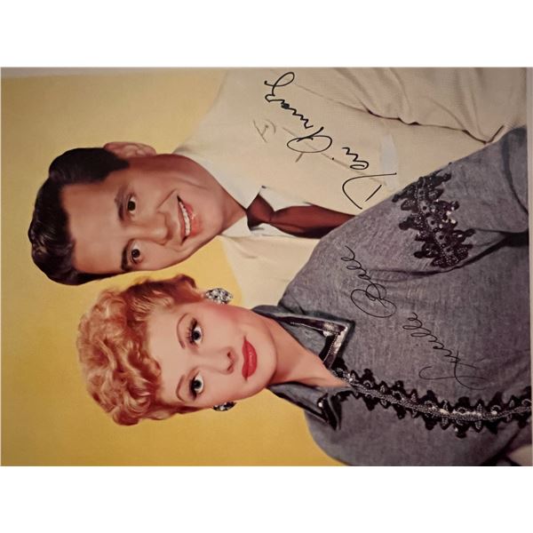 Lucille Ball/ Desi Arnaz facsimile signed photo. 5x7 inches