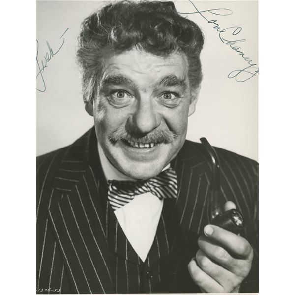 Lon Chaney Universal Monster signed photo. GFA Authenticated