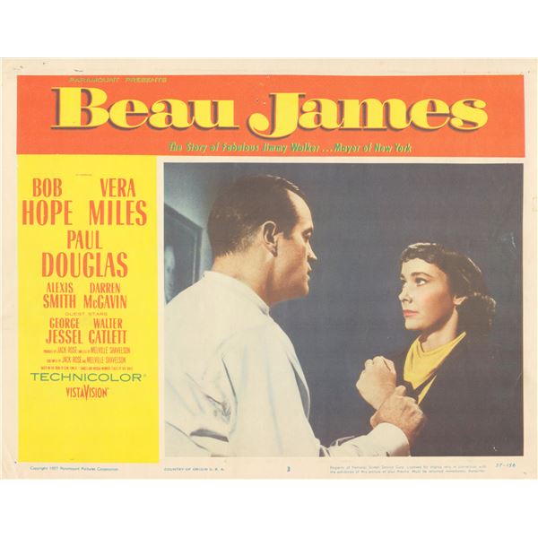 Beau James  1957 original vintage lobby card