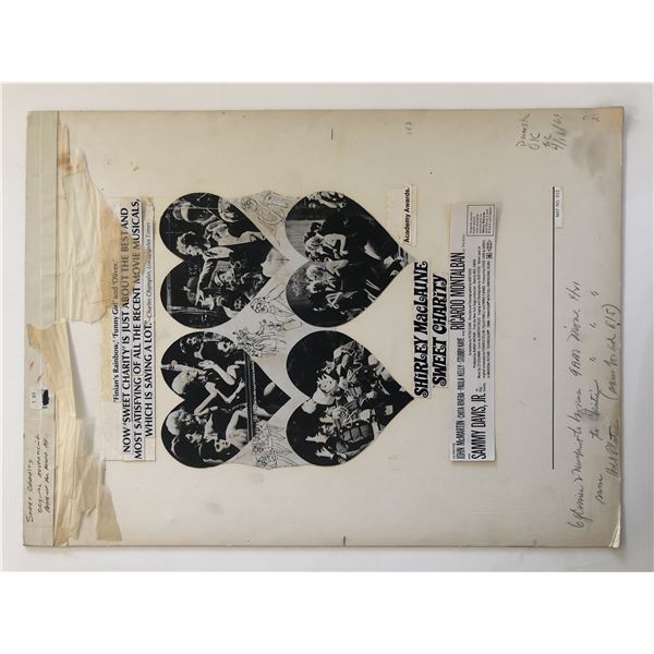 Sweet Charity Original Advertising Paste Up for Movie Ad