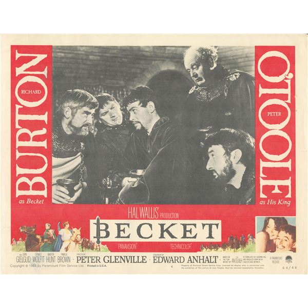Becket 1964 original vintage lobby card