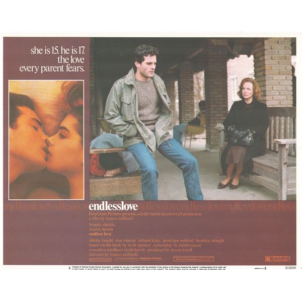 Endless Love  1981 original vintage lobby card