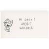 Image 1 : Mort Walker signed "Beetle Bailey" sketch with note