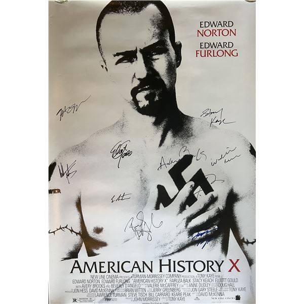 American History X cast signed movie poster