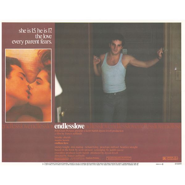 Endless Love  1981 original vintage lobby card
