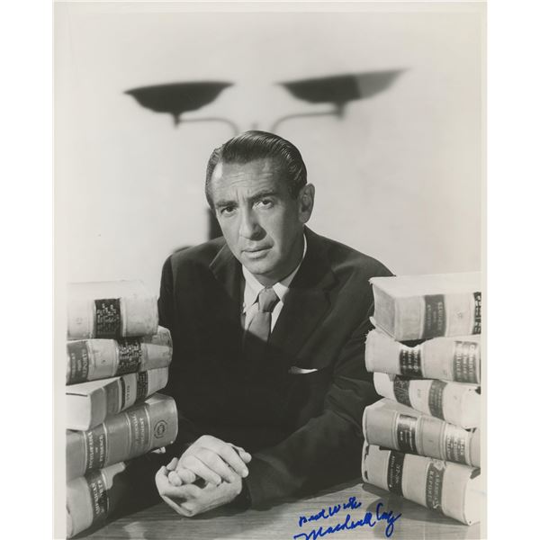 Macdonald Carey signed "Days of Our Lives" photo