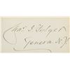 Image 1 : Charles J. Folger signature cut