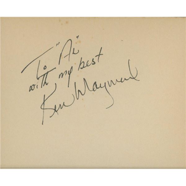 Ken Maynard signature cut