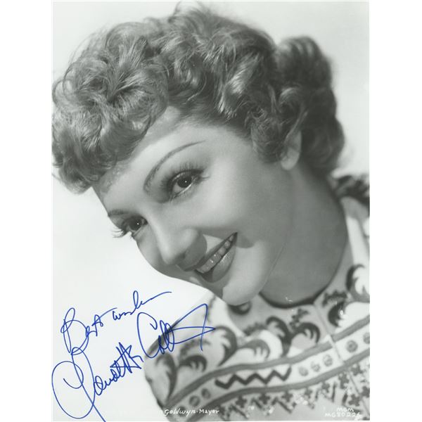 Claudette Colbert It Happened One Night signed photo. GFA Authenticated