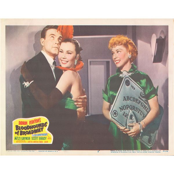 Bloodhounds of Broadway  1952 original vintage lobby card