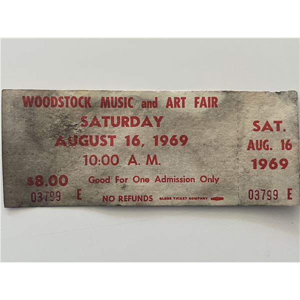 1969 Woodstock ticket