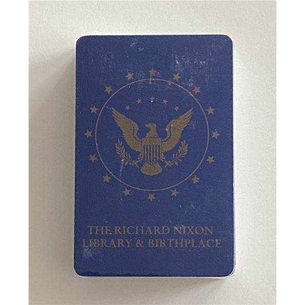 The RIchard Nixon Library & Birthplace seal playing cards