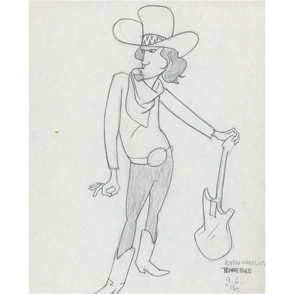 Tony Salmons original signed sketch