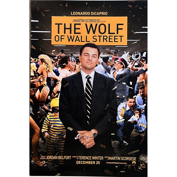 Wolf of Wall Street cast signed movie poster