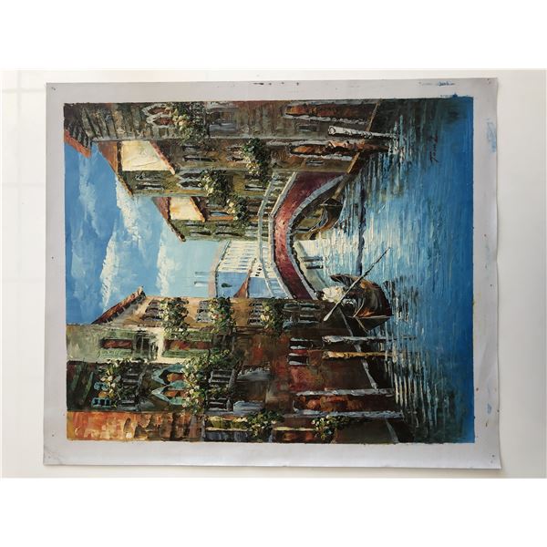 Venice Canal original painting on canvas