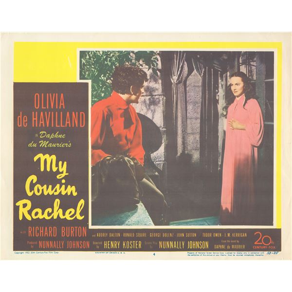 My Cousin Rachel 1952 original vintage lobby card