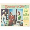Image 1 : Because of You  1952 original vintage lobby card