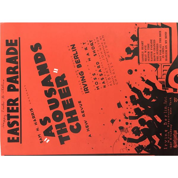 Easter Parade music sheet