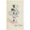 Image 1 : Scrooge McDuck hand drawn signed sketch. GFA Authenticated