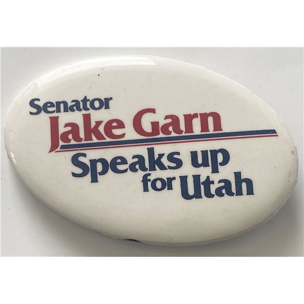 Senator Jake Garn campaign pin