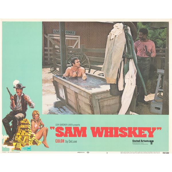 Sam Whiskey 1969 original vintage lobby card