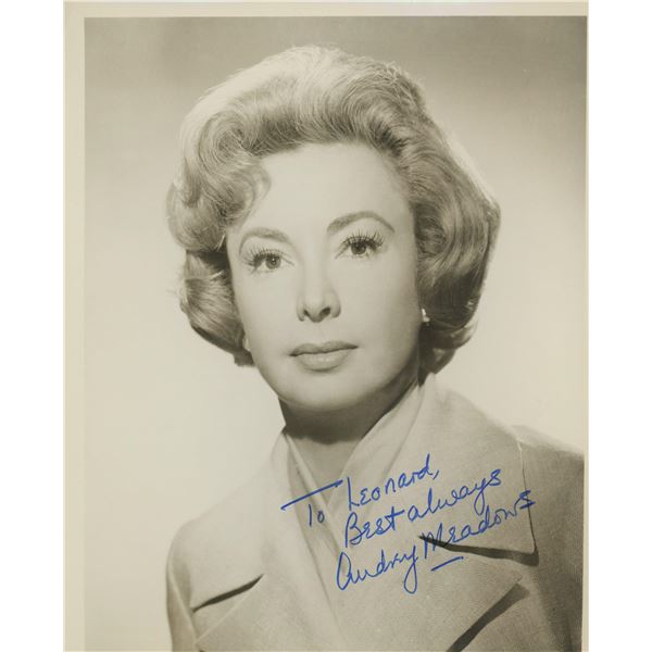 Audrey Meadows signed photo