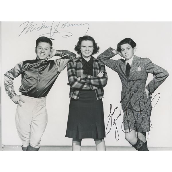 Mickey Rooney and Judy Garland signed photo