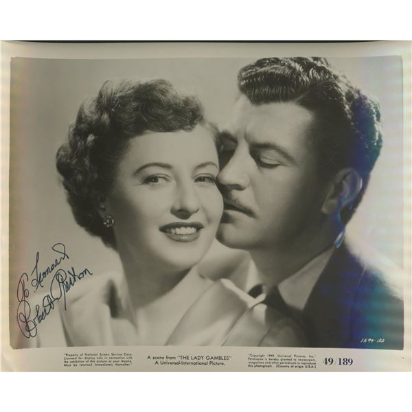 Robert Preston signed "The Lady Gambles" movie photo