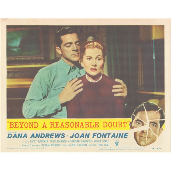 Beyond a Reasonable Doubt 1956 original vintage lobby card