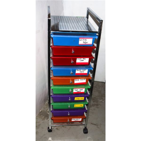 STORAGE/ ORGANIZER CART (10 DRAWERS)