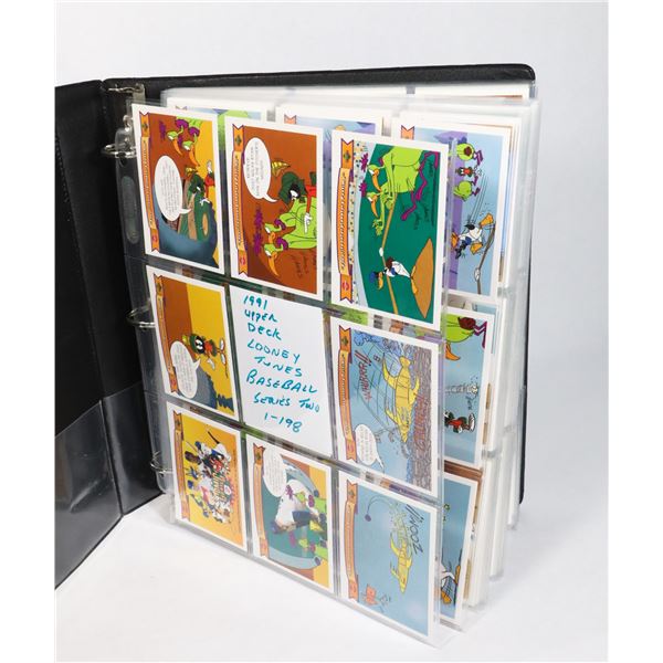 BINDER OF 1991 UPPER DECK LOONEY TUNES BASEBALL