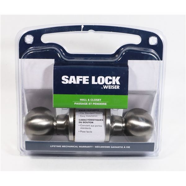 NEW WEISER SAFE LOCK HALL AND CLOSET HANDLE