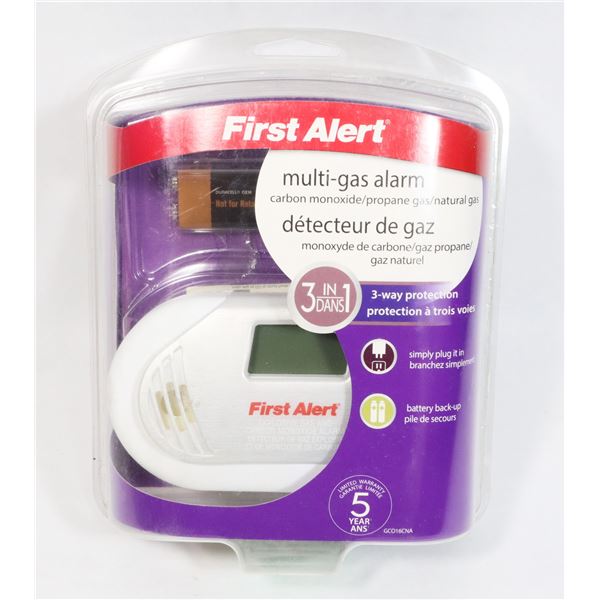 FIRST ALERT MULTI-GAS ALARM .CO, PROPANE, NATURAL