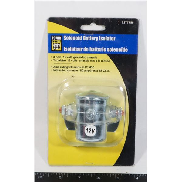 SOLENOID BATTERY ISOLATOR, 3 POLE, 12 VOLT